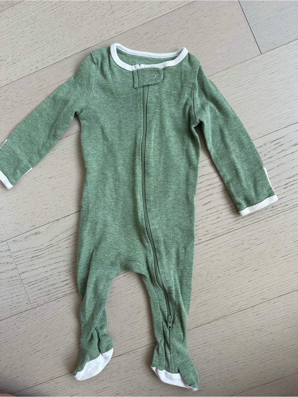 cloud island Green Footed Zipper One-Piece Sleep Suit